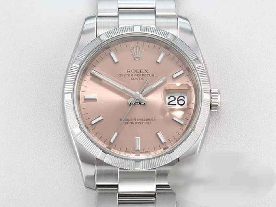  Rolex Oyster Perpetual Date 34mm Edelstahl 115210 2010 Damen Herren Stahl Stainless Steel Oyster-band Chronometer 