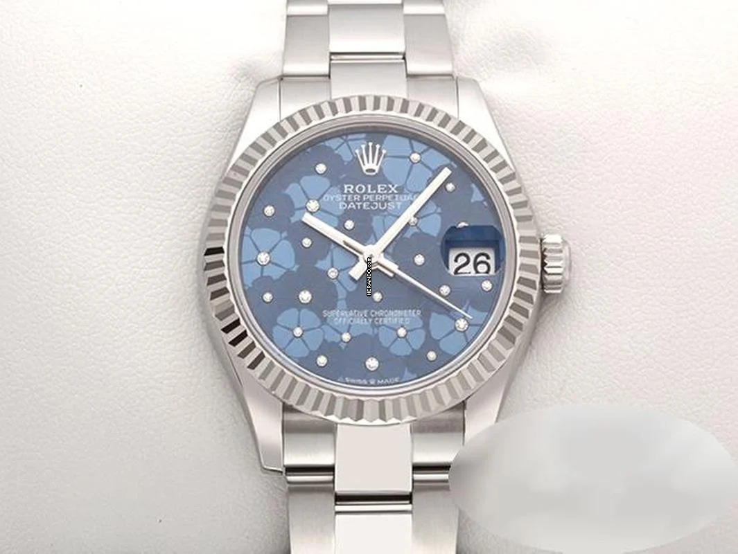  Rolex Datejust 31 278274 2023 Stahl Weissgold 750 Diamanten Automatik Stainless Steel 18kt White Gold Oyster-band Chronometer Blue Dial 