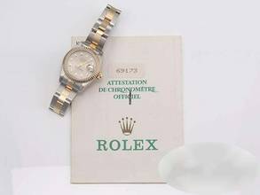Thumbnail von Rolex Lady-Datejust Edelstahl Gelbgold 750 Diamanten 1995 Automatik Stainless Steel 18kt Yellow Gold Stahl Oyster-band Chronometer