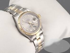 Thumbnail von Rolex Lady-Datejust Edelstahl Gelbgold 750 Diamanten 1995 Automatik Stainless Steel 18kt Yellow Gold Stahl Oyster-band Chronometer