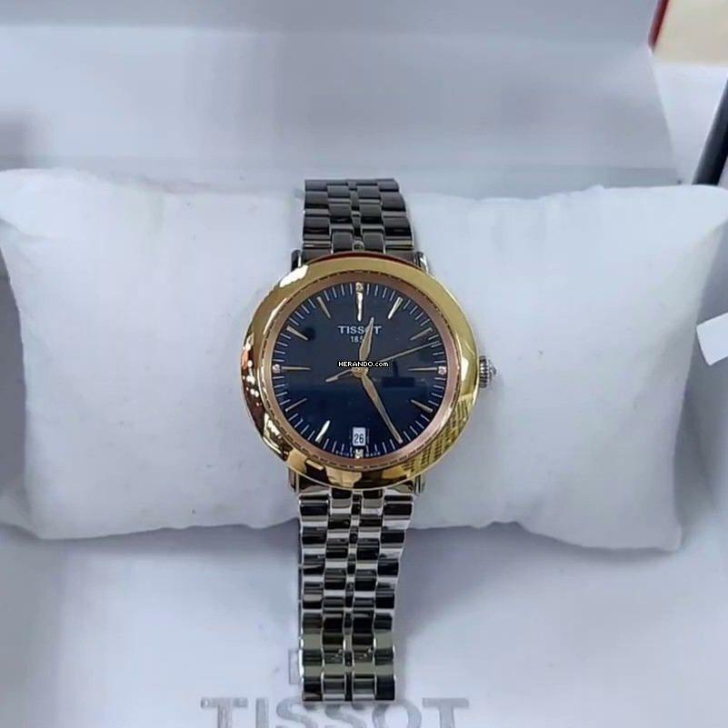  Tissot Glendora gold bezel 33mm NEW FULL SET 