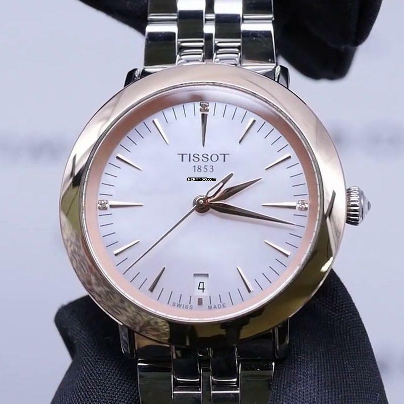  Tissot Glendora gold bezel 33mm NEW FULL SET 