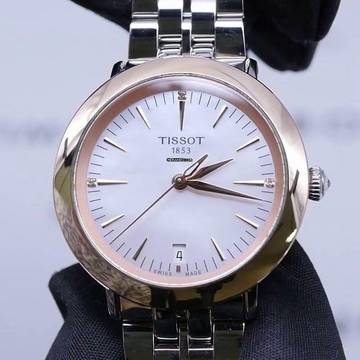  Tissot Glendora gold bezel 33mm NEW FULL SET 