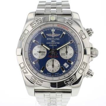  Breitling Chronomat 44 Steel Blue Dial 