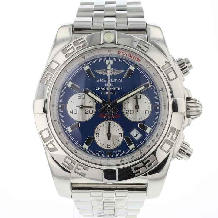  Breitling Chronomat 44 Steel Blue Dial 