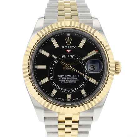  Rolex Sky-Dweller Steel/Gold Jubilee Black Dial 