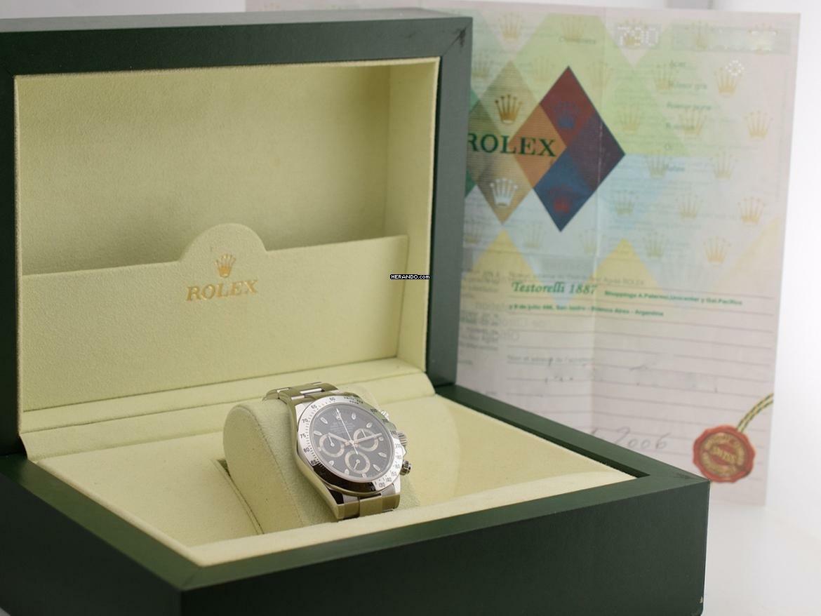 Thumbnail von Rolex Daytona Cosmograph Daytona 116520 Black Dial - Like New Full Set 2007