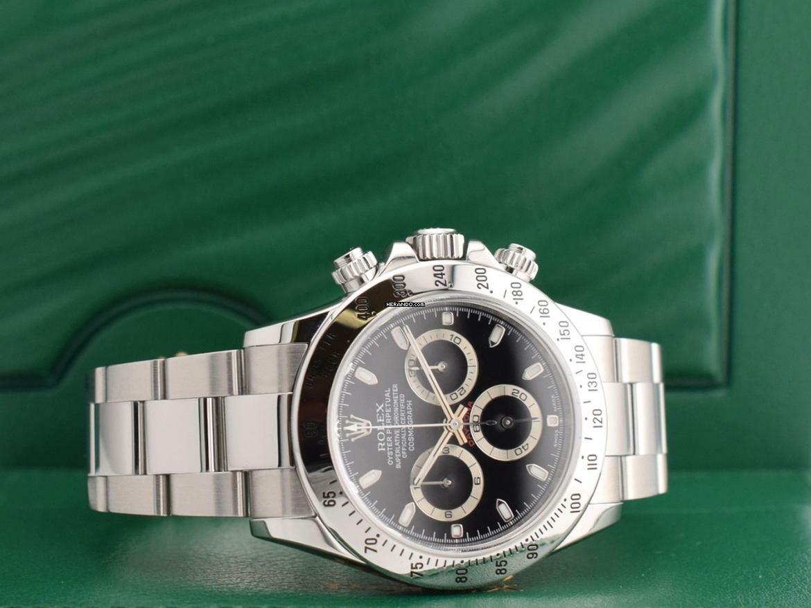 Thumbnail von Rolex Daytona Cosmograph Daytona 116520 Black Dial - Like New Full Set 2007