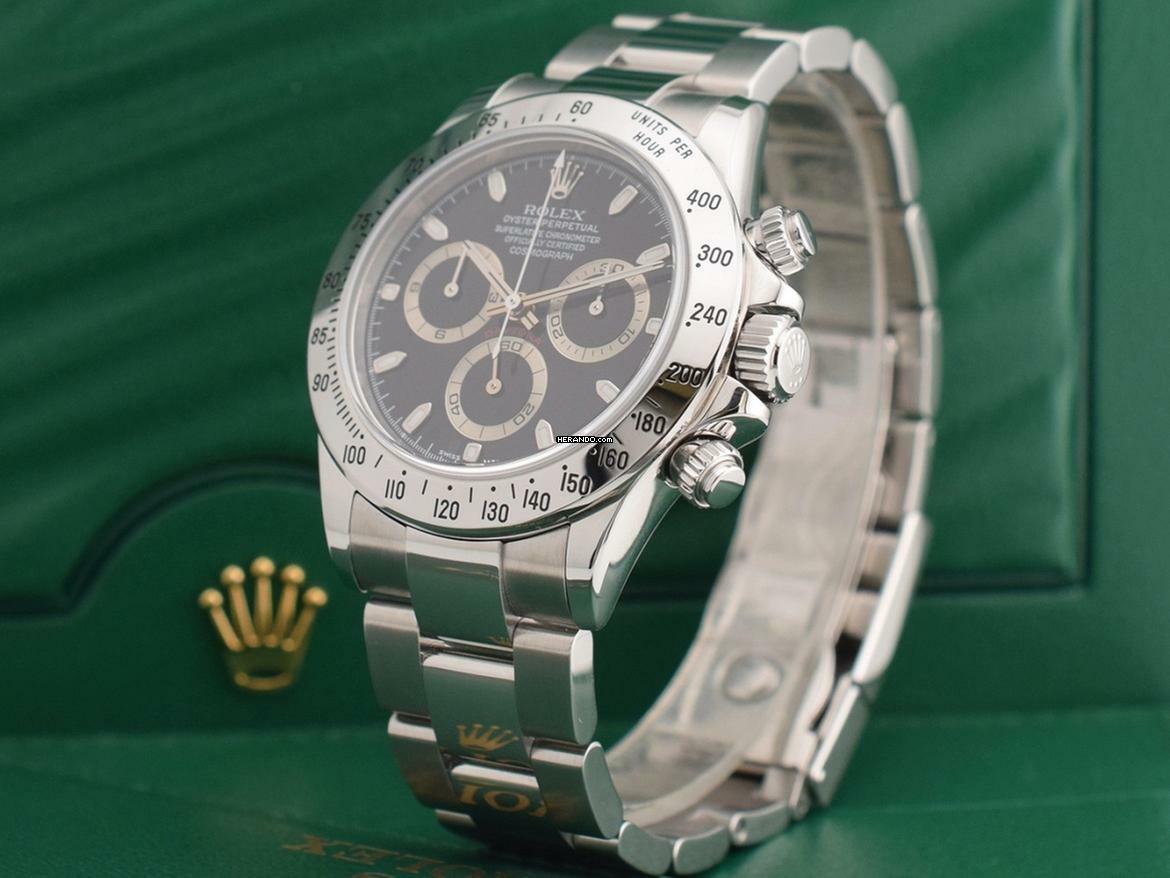 Thumbnail von Rolex Daytona Cosmograph Daytona 116520 Black Dial - Like New Full Set 2007