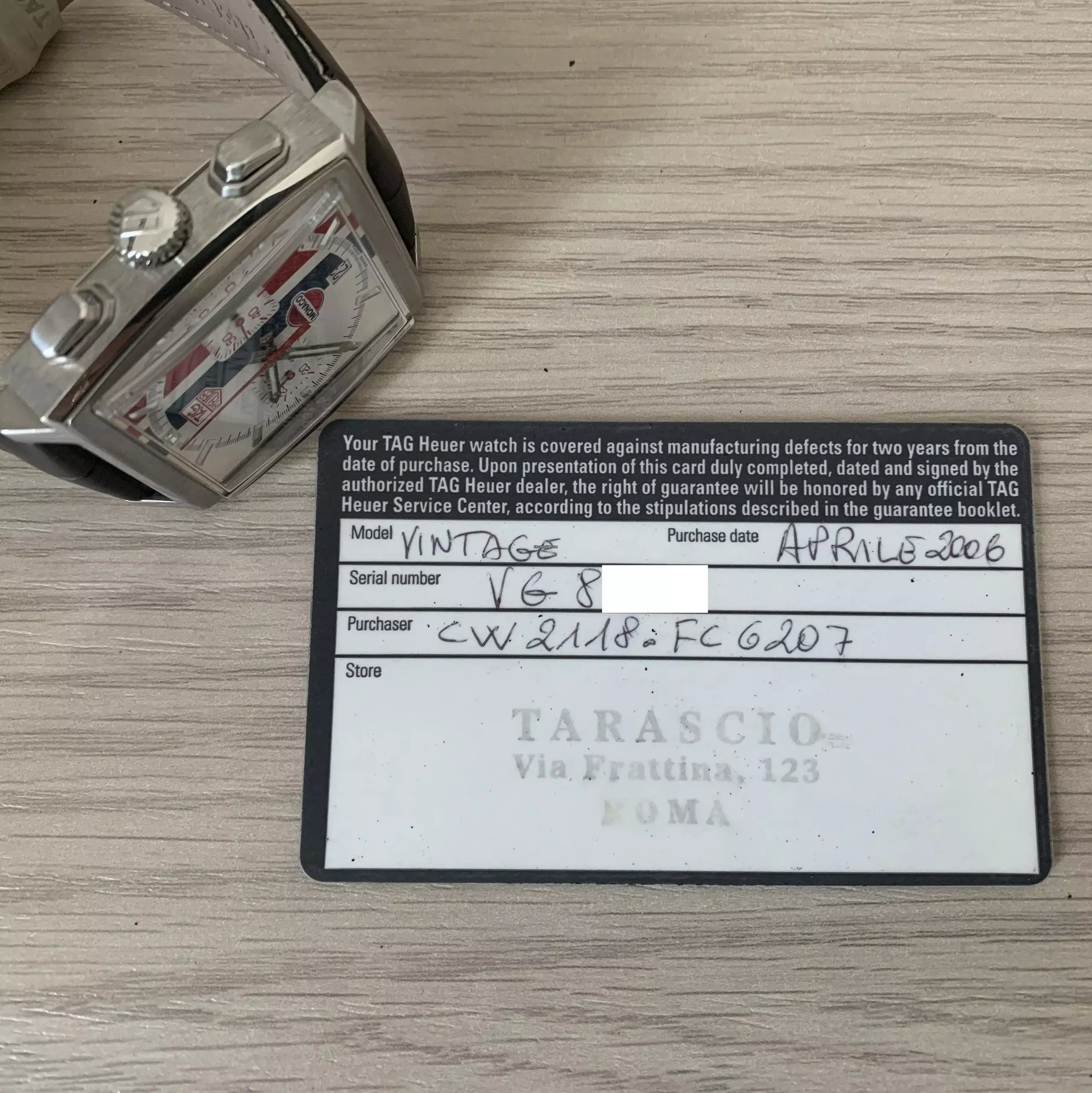 Thumbnail von TAG Heuer Monaco chronograph CW2118 Gulf 2006 Limited Edition Full Set