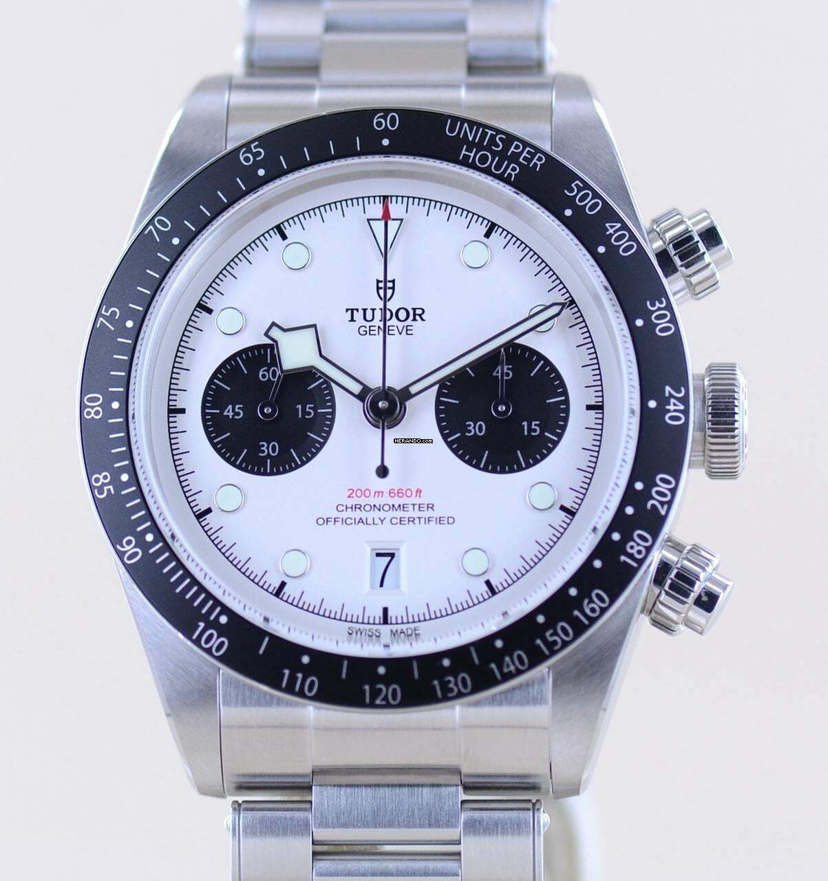  Tudor Black Bay Chrono Panda Chrono white MT5813 41mm B+P Diver Stahlband Top 