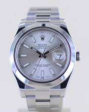Thumbnail von Rolex Datejust II Stahl Oyster Silver Stick Dial 41mm silber 116300 B+P