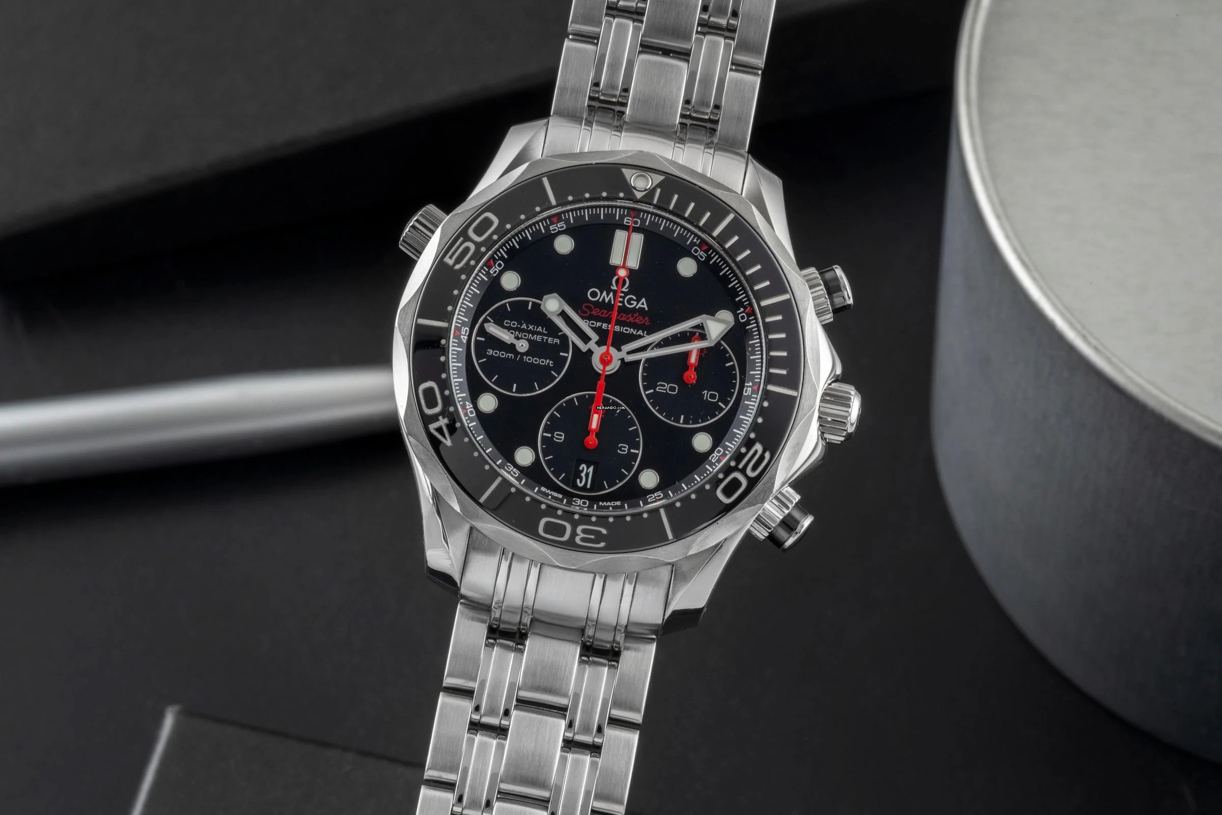 Omega Seamaster Diver 300 M Chronograph Stahl Automatik Ref. 212.30.42.50.01.001 B&P 