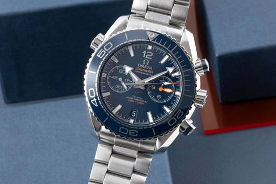  Omega Seamaster Planet Ocean Chronograph 600M Co-Axial Ref. 215.30.46.51.03.001 B&P 