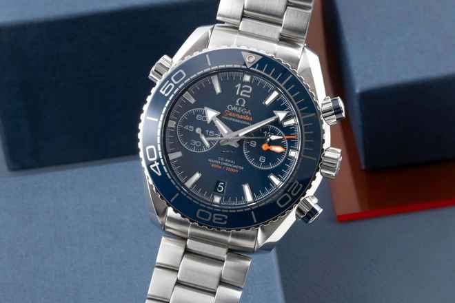  Omega Seamaster Planet Ocean Chronograph 600M Co-Axial Ref. 215.30.46.51.03.001 B&P 