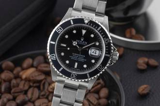 Thumbnail von Rolex Submariner Date 40 Stahl Automatik Herrenuhr Ref. 16610 Papiere 2008