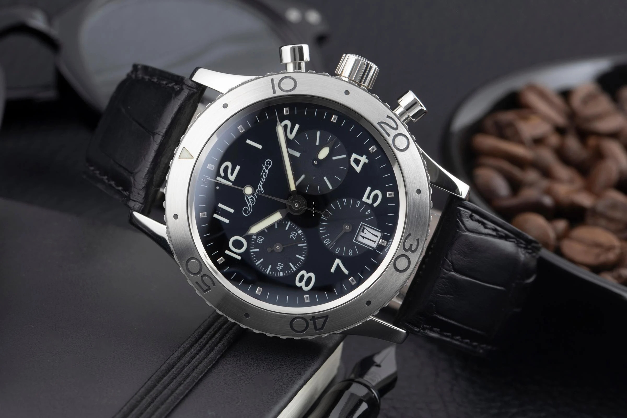 Thumbnail von Breguet Type XX - XXI - XXII Chronograph Edelstahl Automatik Herrenuhr Ref. 3820