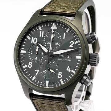  IWC Fliegeruhr Chronograph Top Gun Pilot Chrono Top Gun 44,5 Green – IW389106 – NEW & Unworn – 11/2025 Full Set 