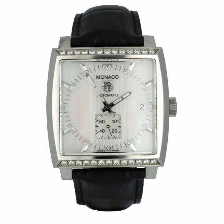  TAG Heuer Monaco Lady MOP Dial Factory Diamonds 
