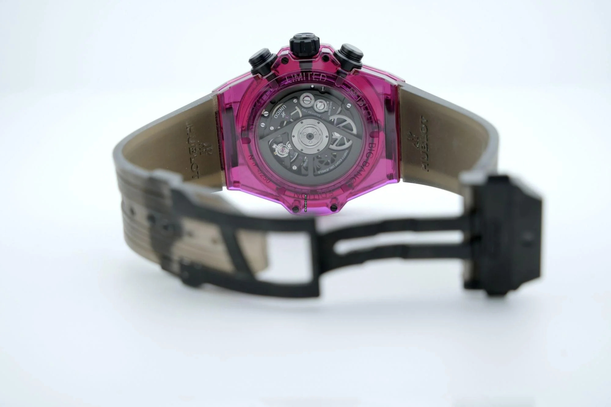 Thumbnail von Hublot Big Bang Unico 45mm Red Sapphire - With Box And Papers - With Additional Hublot Velcro Strap - 24 Months Warranty - 411.JR.4901.RT