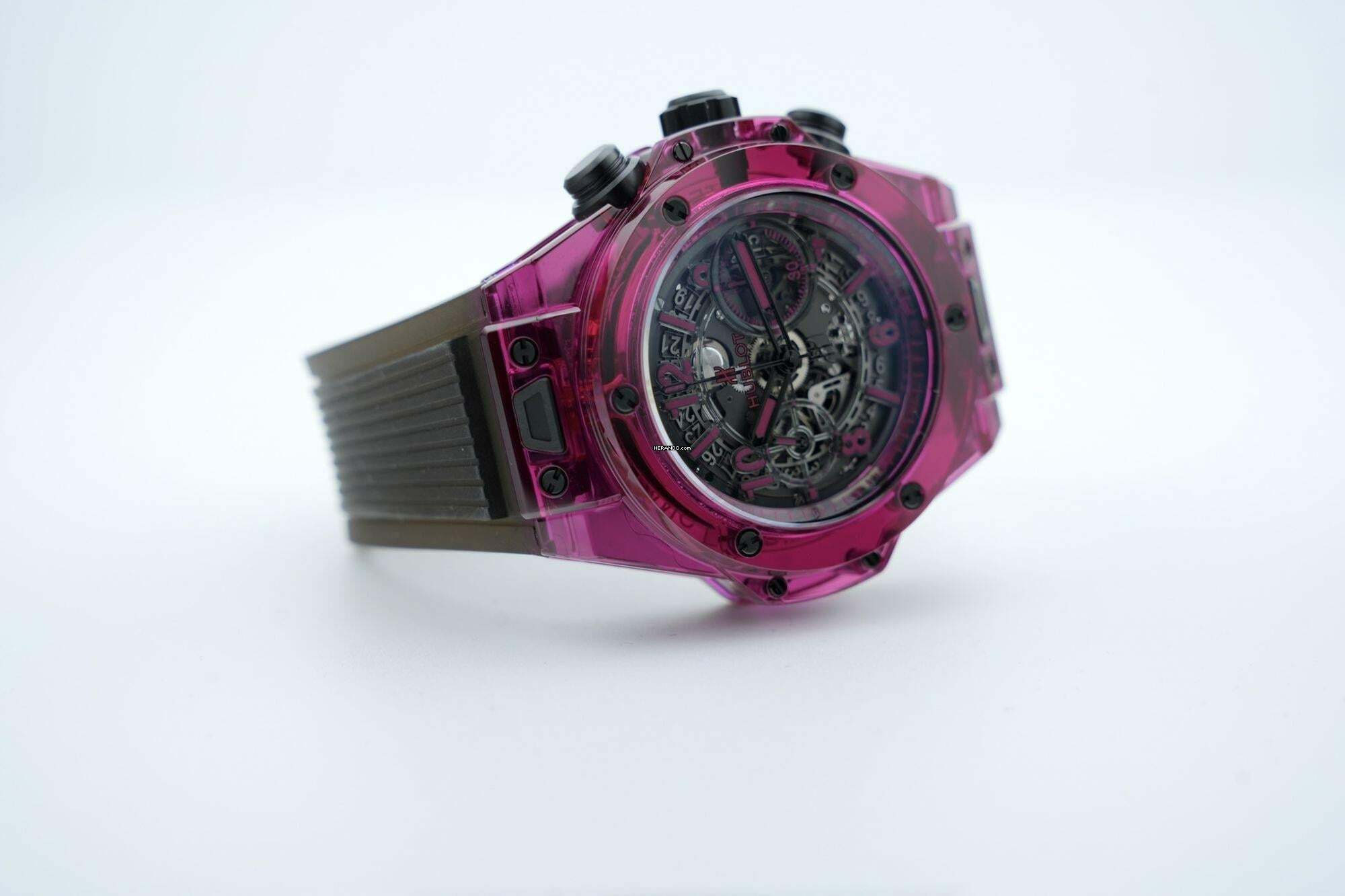 Thumbnail von Hublot Big Bang Unico 45mm Red Sapphire - With Box And Papers - With Additional Hublot Velcro Strap - 24 Months Warranty - 411.JR.4901.RT