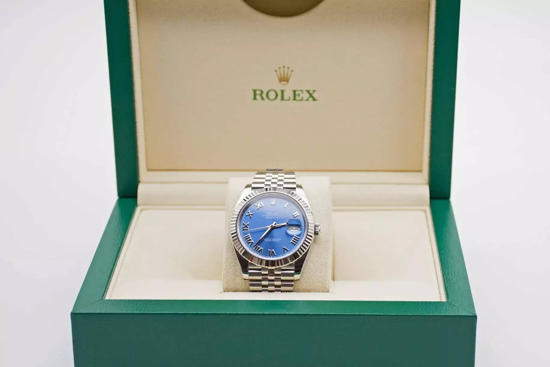 Thumbnail von Rolex Datejust 41 2024 Azzurro Blue Roman Dial Jubilée Fullset