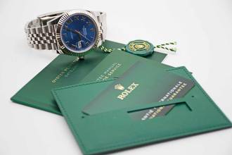 Thumbnail von Rolex Datejust 41 2024 Azzurro Blue Roman Dial Jubilée Fullset