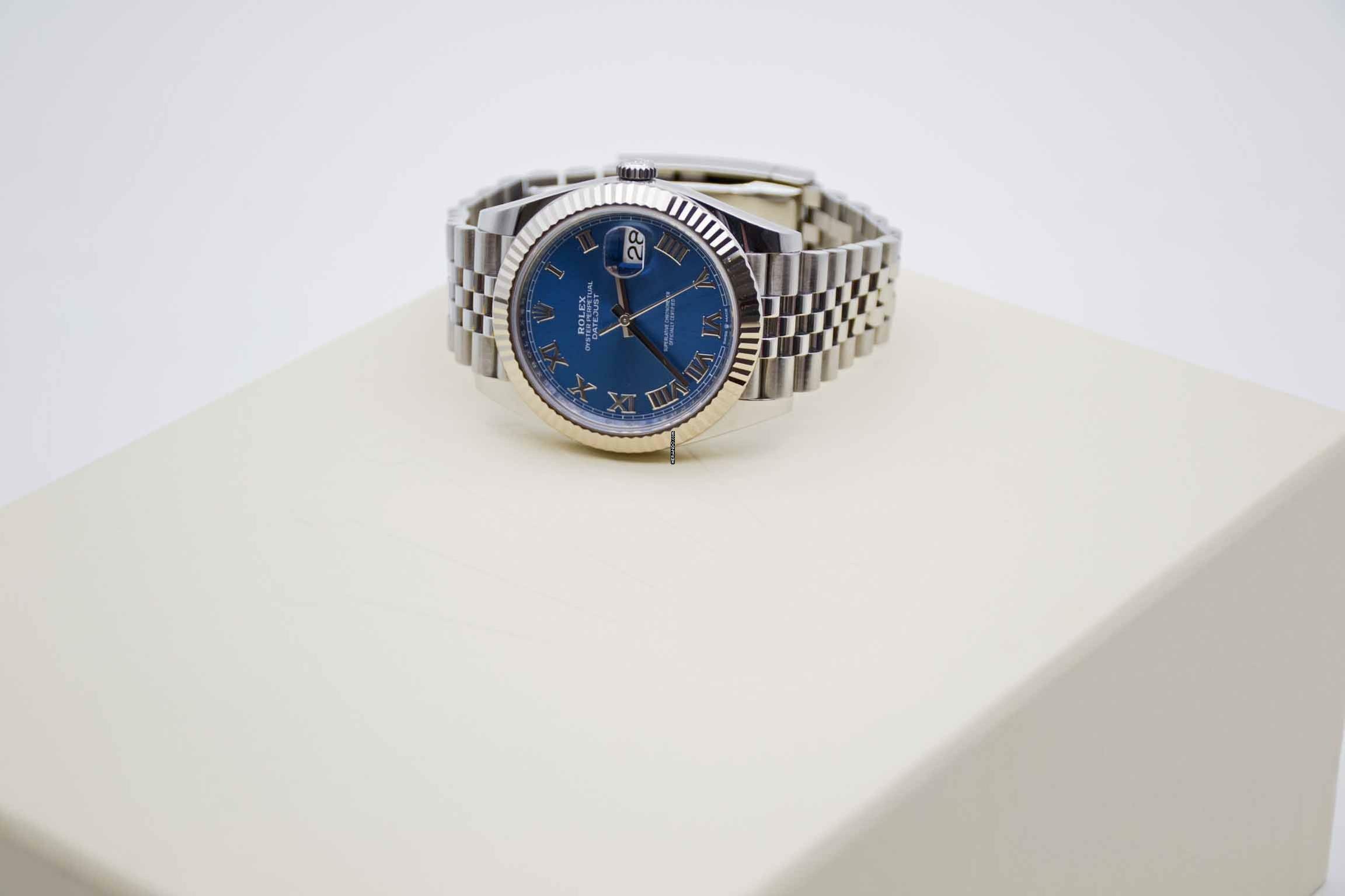 Thumbnail von Rolex Datejust 41 2024 Azzurro Blue Roman Dial Jubilée Fullset