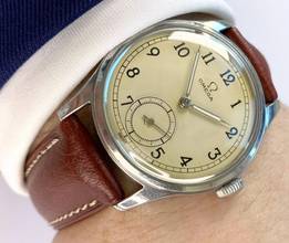 Thumbnail von Omega Classic Vintage Stahl 30T2 35mm Rail Track Dial 2383 2383