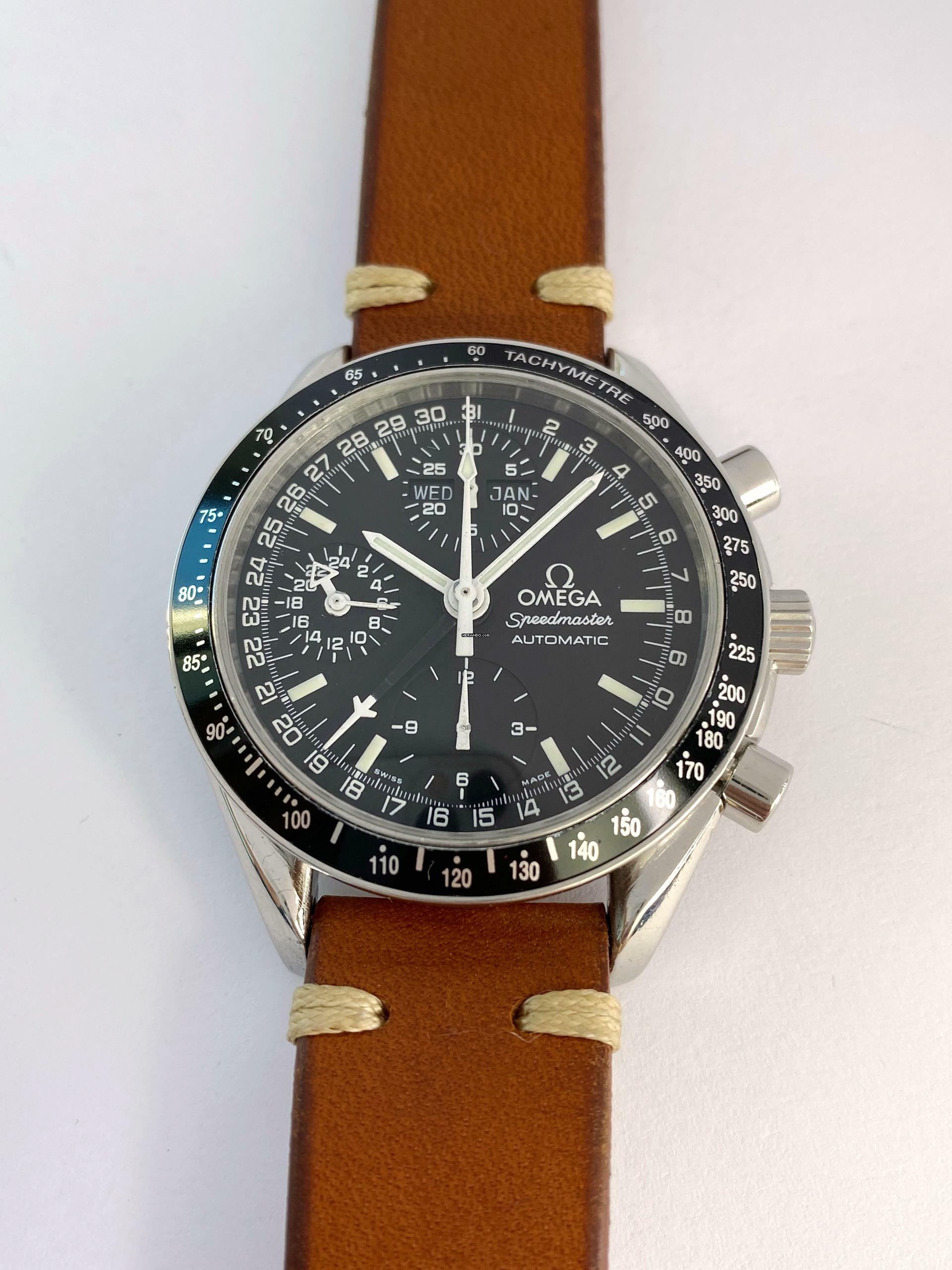 Thumbnail von Omega Speedmaster Vintage Automatic Automatik Triple Date FULL SET Serviced 38205000 38205000