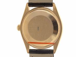 Thumbnail von Rolex Oyster Perpetual 34 18kt Gelbgold Ref.1002 1977 original Box sehr gut Vintage Oyster Perpetual 18kt Gelbgold Krokoleder