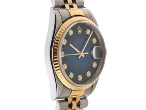 Thumbnail von Rolex Datejust 36 Diamanten Ref.16233 1996 Box&Beschreibung sehr gut Vintage Datejust Diamanten