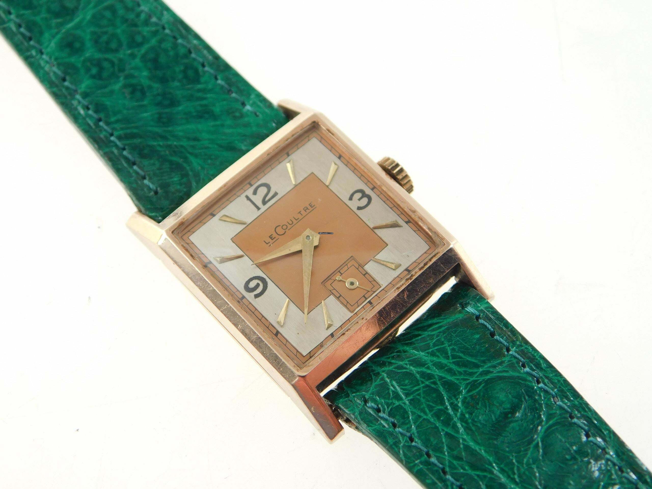 Thumbnail von Jaeger-LeCoultre Classic Le Coultre - Rare Vintage 18K Pink Gold - Classic Watch Kaliber 428/2 frühe Le Coultre Herrenuhr