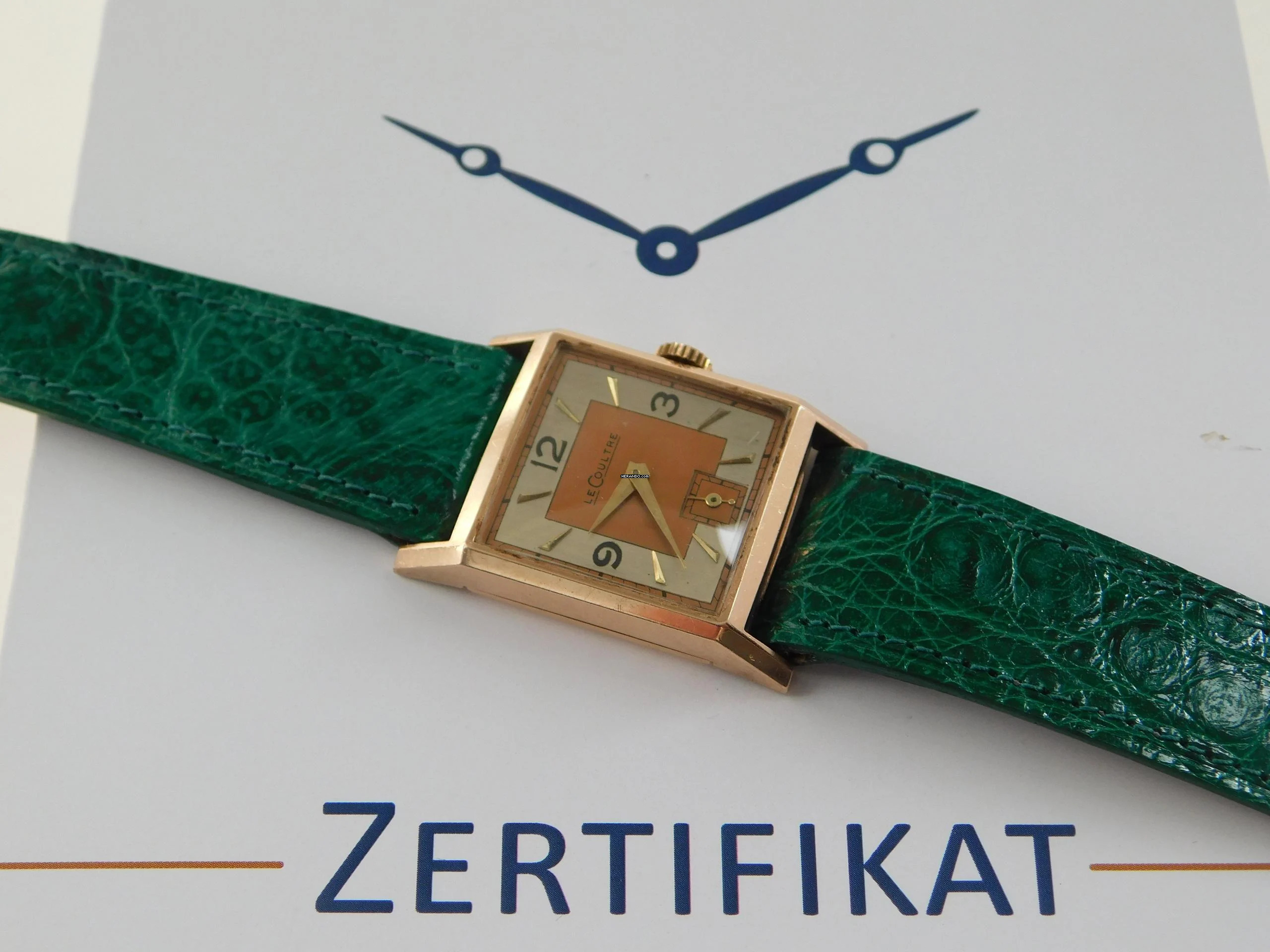 Thumbnail von Jaeger-LeCoultre Classic Le Coultre - Rare Vintage 18K Pink Gold - Classic Watch Kaliber 428/2 frühe Le Coultre Herrenuhr