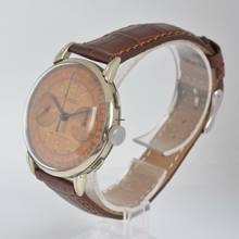 Thumbnail von Minerva Oversized chronograph Tropical bicolor medical dial manual 1941
