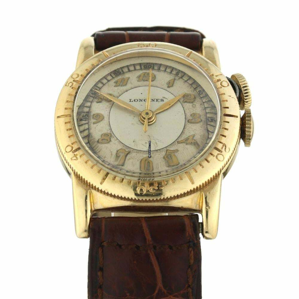 Longines Weems Military Navigation Watch solid gold 