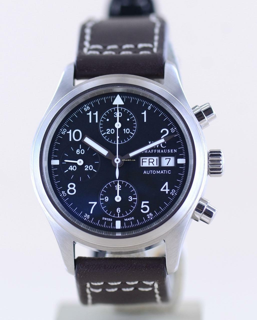 Thumbnail von IWC Fliegeruhr Chronograph Der Fliegerchronograph schwarz Day Date black Pilot Klassiker