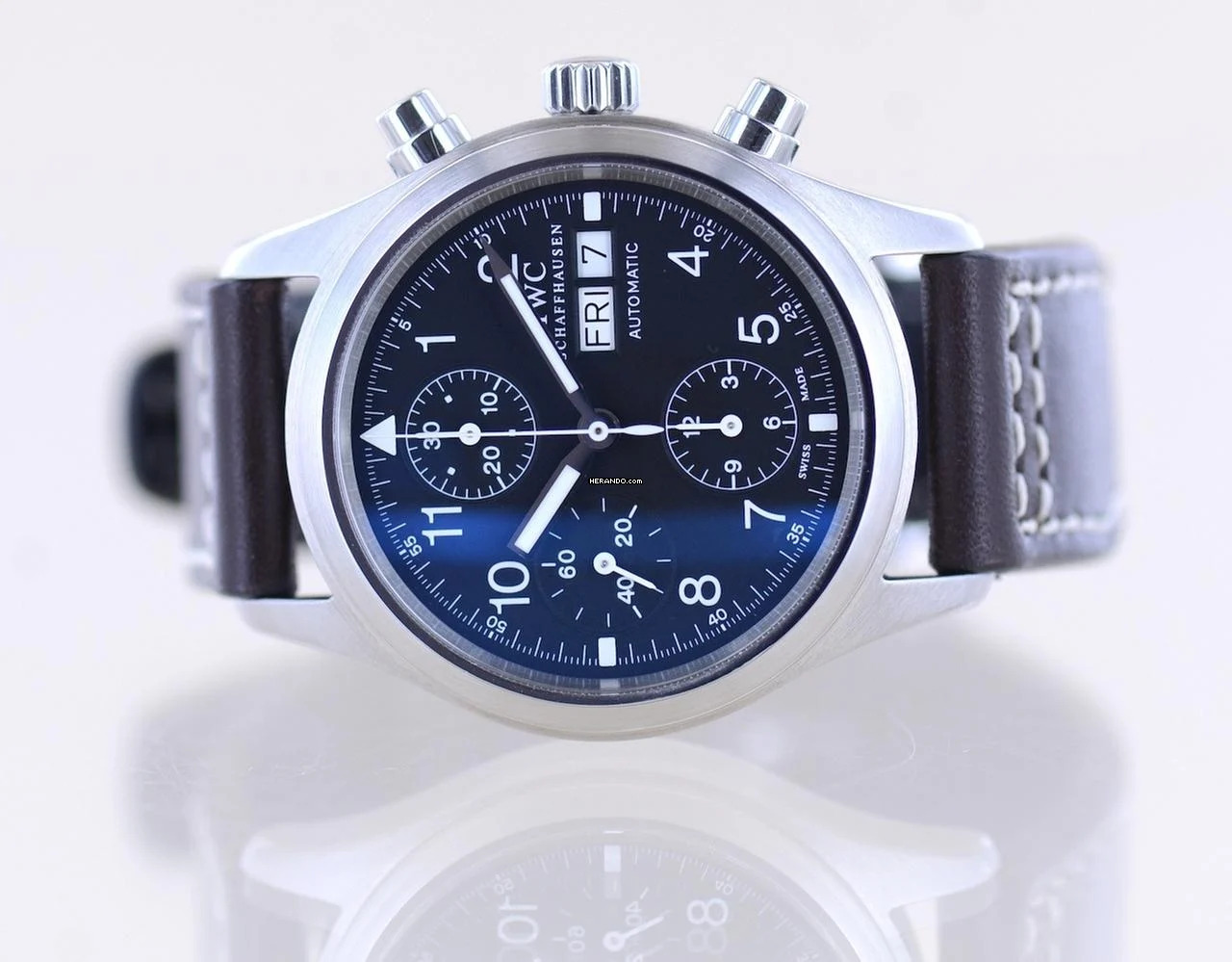 Thumbnail von IWC Fliegeruhr Chronograph Der Fliegerchronograph schwarz Day Date black Pilot Klassiker