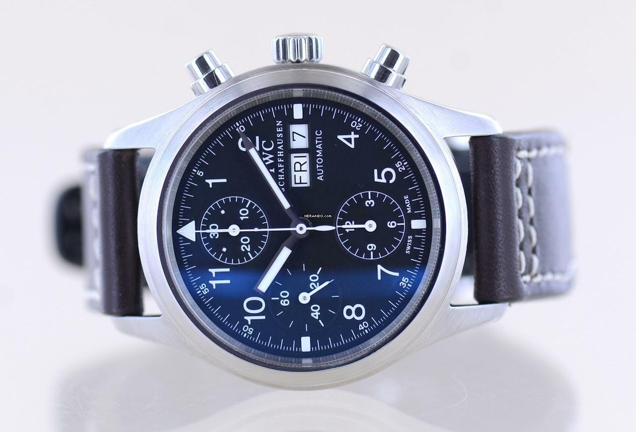 Thumbnail von IWC Fliegeruhr Chronograph Der Fliegerchronograph schwarz Day Date black Pilot Klassiker