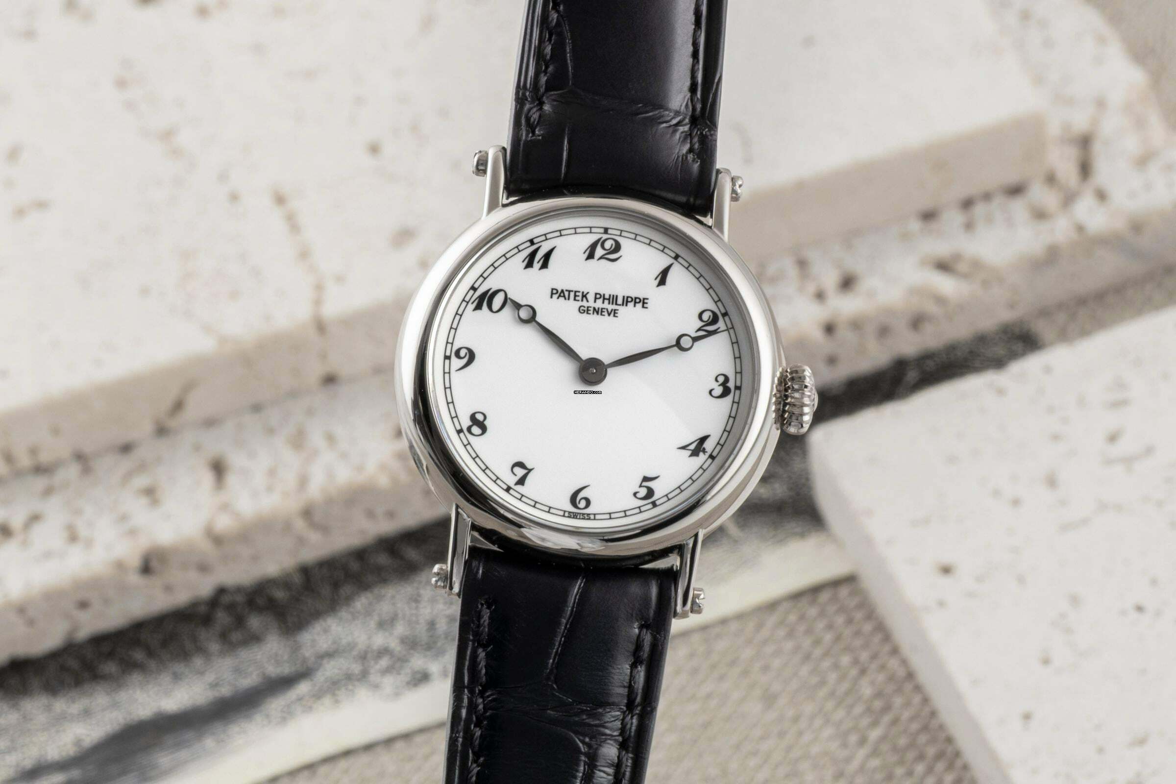  Patek Philippe Calatrava Lady 18K (0,750) Weissgold Handaufzug Damen Ref. 4860 