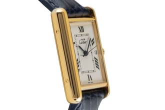 Thumbnail von Cartier Tank must Tank LM Silber vergoldet Quarz Herrenuhr Medium Ref. W1013754