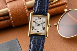 Thumbnail von Cartier Tank must Tank LM Silber vergoldet Quarz Herrenuhr Medium Ref. W1013754