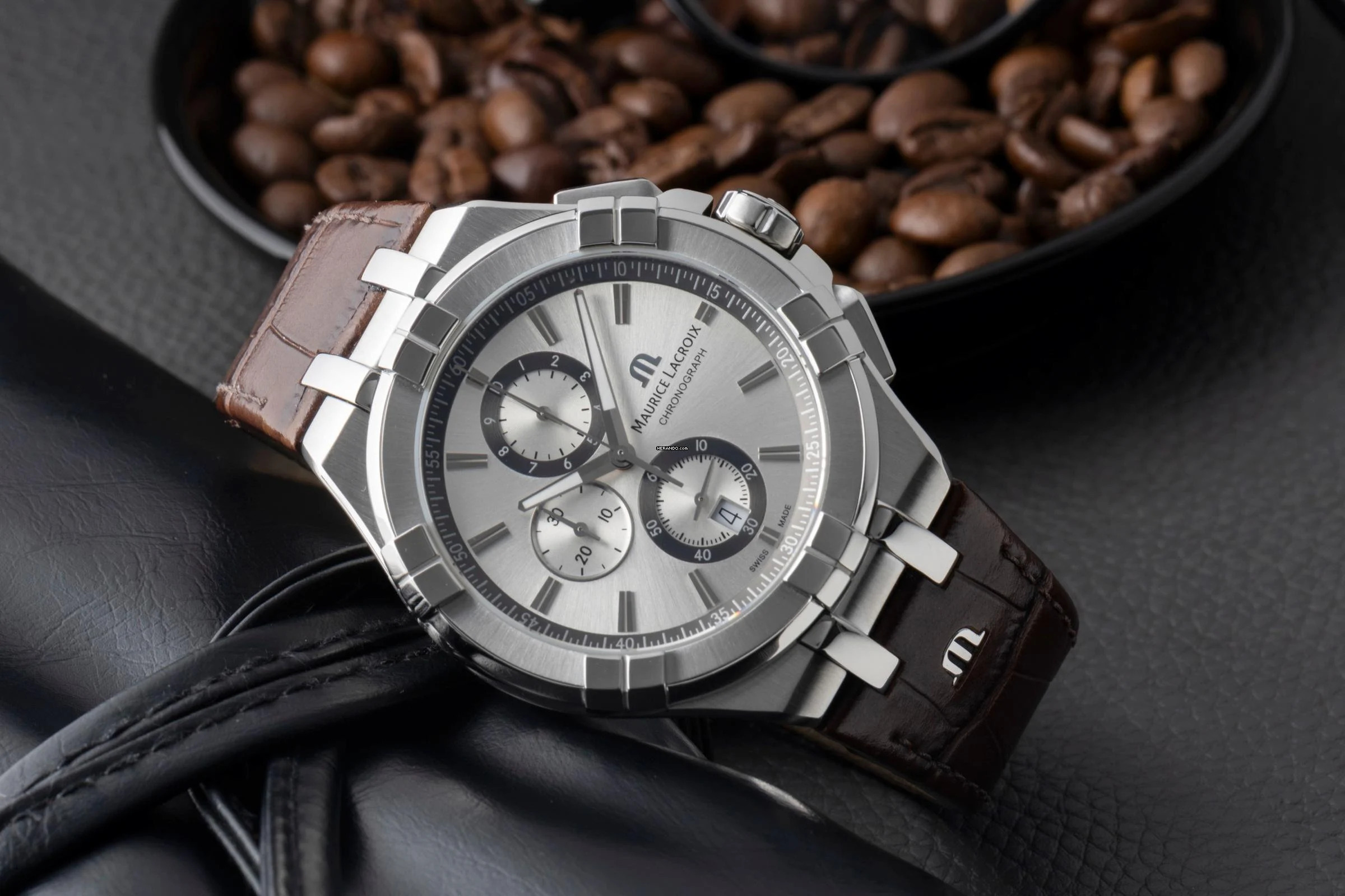 Thumbnail von Maurice Lacroix AIKON Chronograph Stahl Quarz Ref. AI1018-SS001-1301 B&P 2018