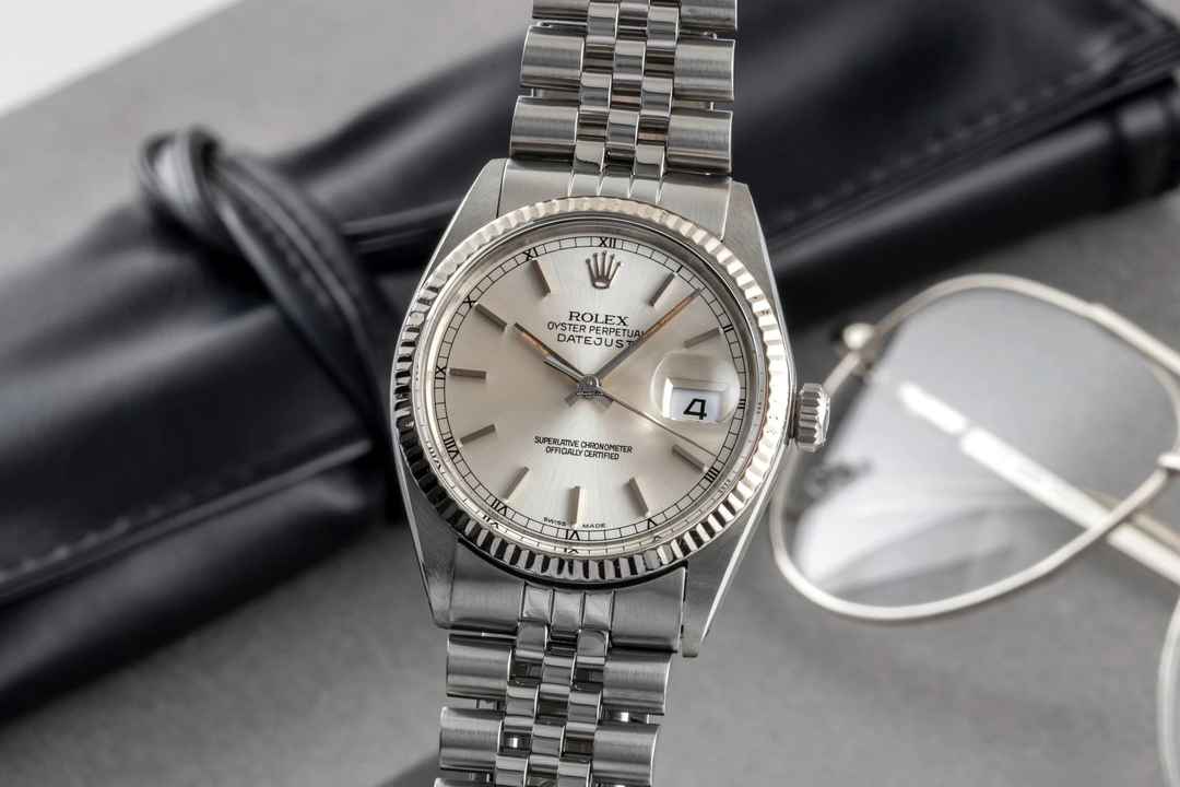  Rolex Datejust 36 Stahl / Weissgold Automatik Herrenuhr Ref. 16014 Box 