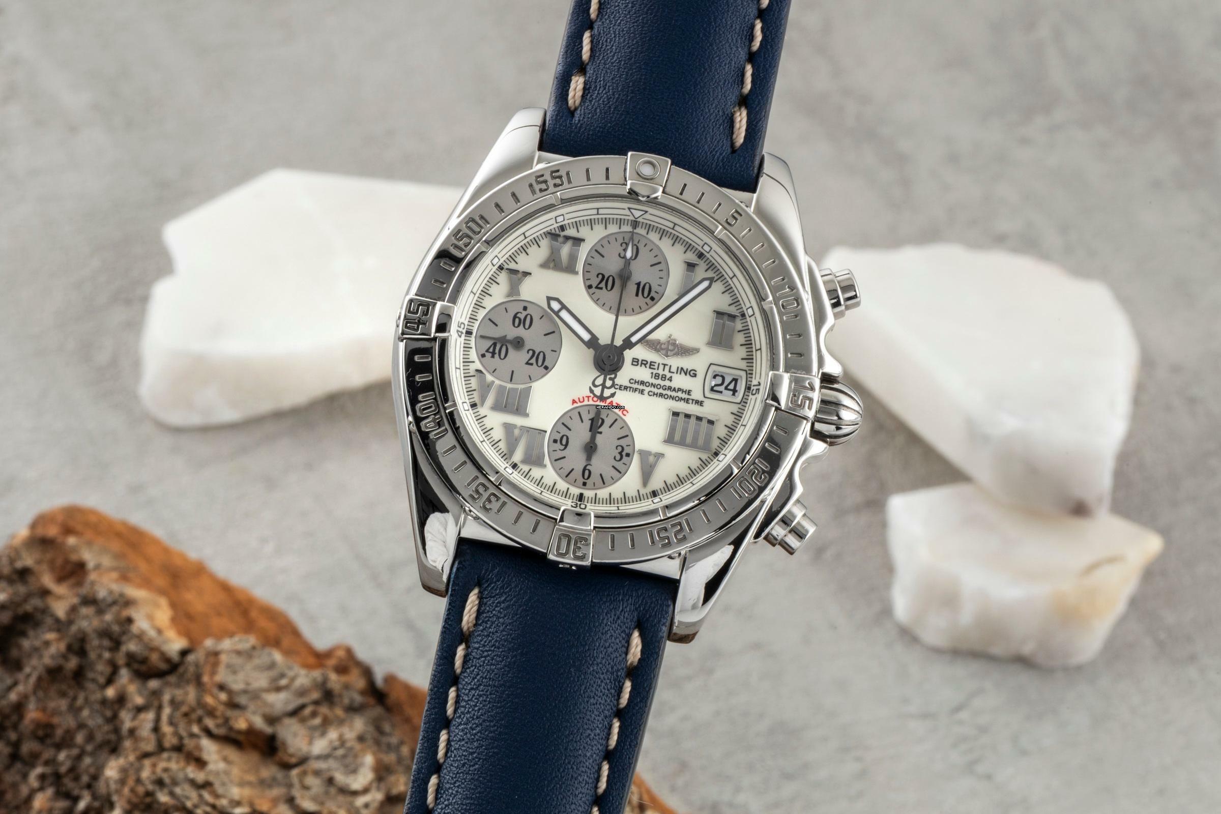 Breitling Chrono Cockpit Chronograph Edelstahl Automatik Ref. A13358 