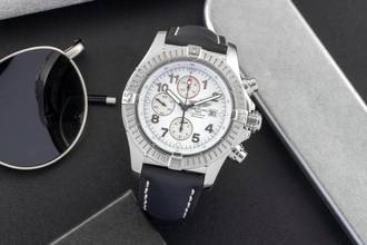 Thumbnail von Breitling Super Avenger Chronograph Edelstahl Automatik Ref. A13370 B&P 2019