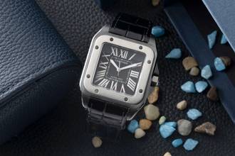 Thumbnail von Cartier Santos 100 Stahl / Titan Automatik Ref. W2020010 Box & Papiere 2017