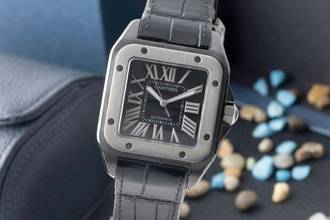 Thumbnail von Cartier Santos 100 Stahl / Titan Automatik Ref. W2020010 Box & Papiere 2017