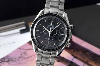 Thumbnail von Omega Speedmaster Professional Moonwatch Chronograph Stahl Handaufzug Ref. 3590.50.00 B&P