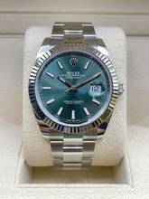Thumbnail von Rolex Datejust 41 Green Dial FULL SET BOX+PAPERS LIKE NEW 2023 Lc AT first buying receipt